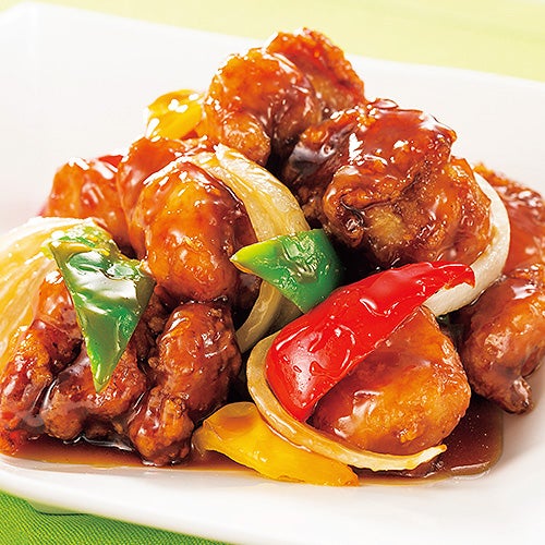 Deep fried chicken with sweet and sour sauce