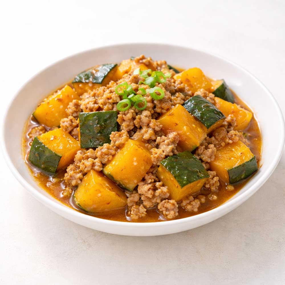 Minced meat and pumpkin simmered in honey