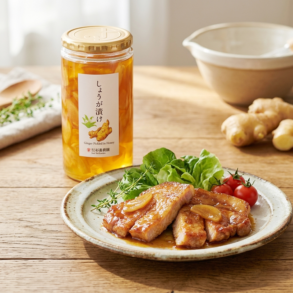 Gift Set (Ginger Pickled in Honey 850g / Acacia Honey 1kg)