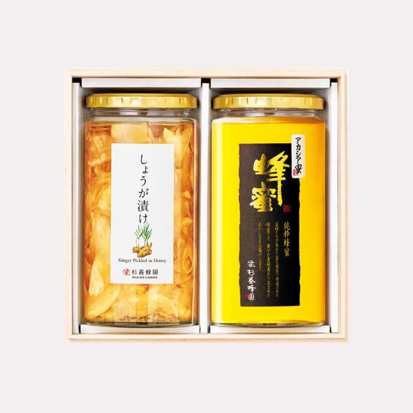 蜂蜜漬薑片/匈牙利產金合歡蜜（裝在木盒裡）EWA1000