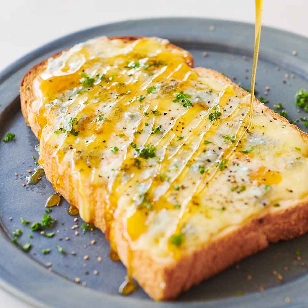 Cheese toast with Manuka Honey