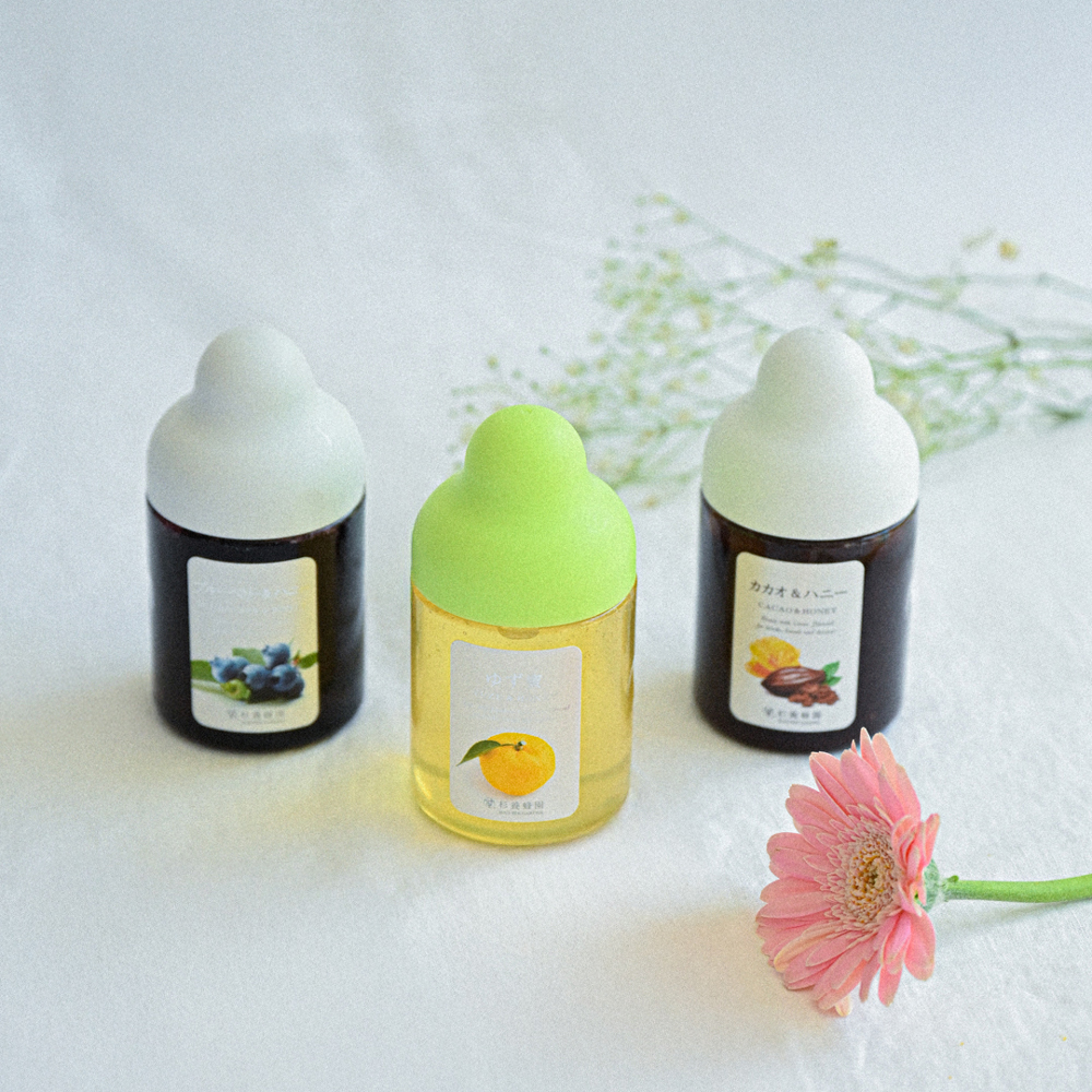 [Gift Set] Fruit Juice & Honey (300g) × 3 C3P (Yuzu, Blueberry, Cacao)