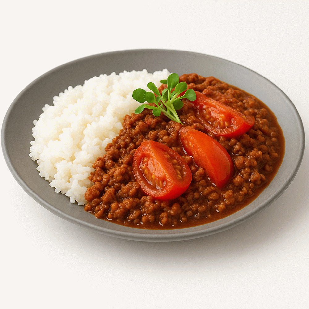 柚子蜜咖哩番茄肉末炒飯