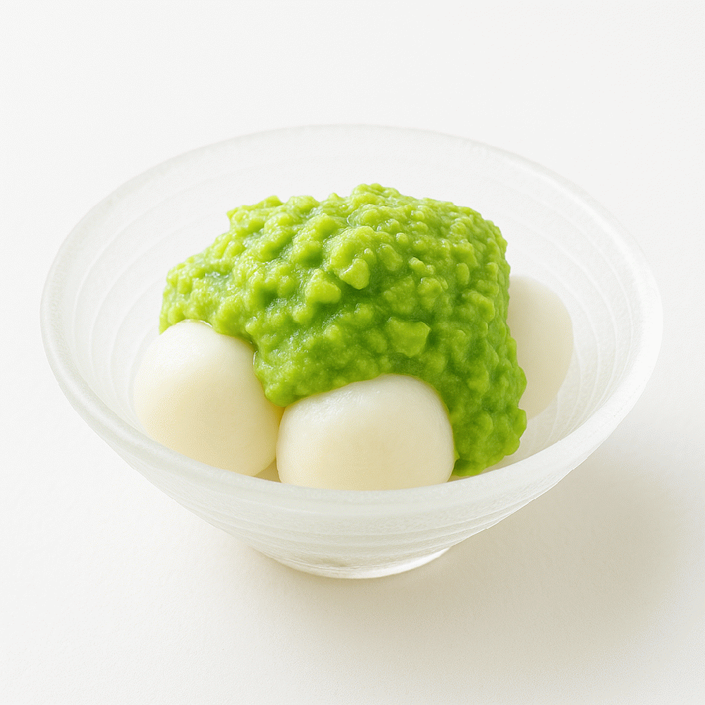 加入蜂蜜的豆沙糯米團