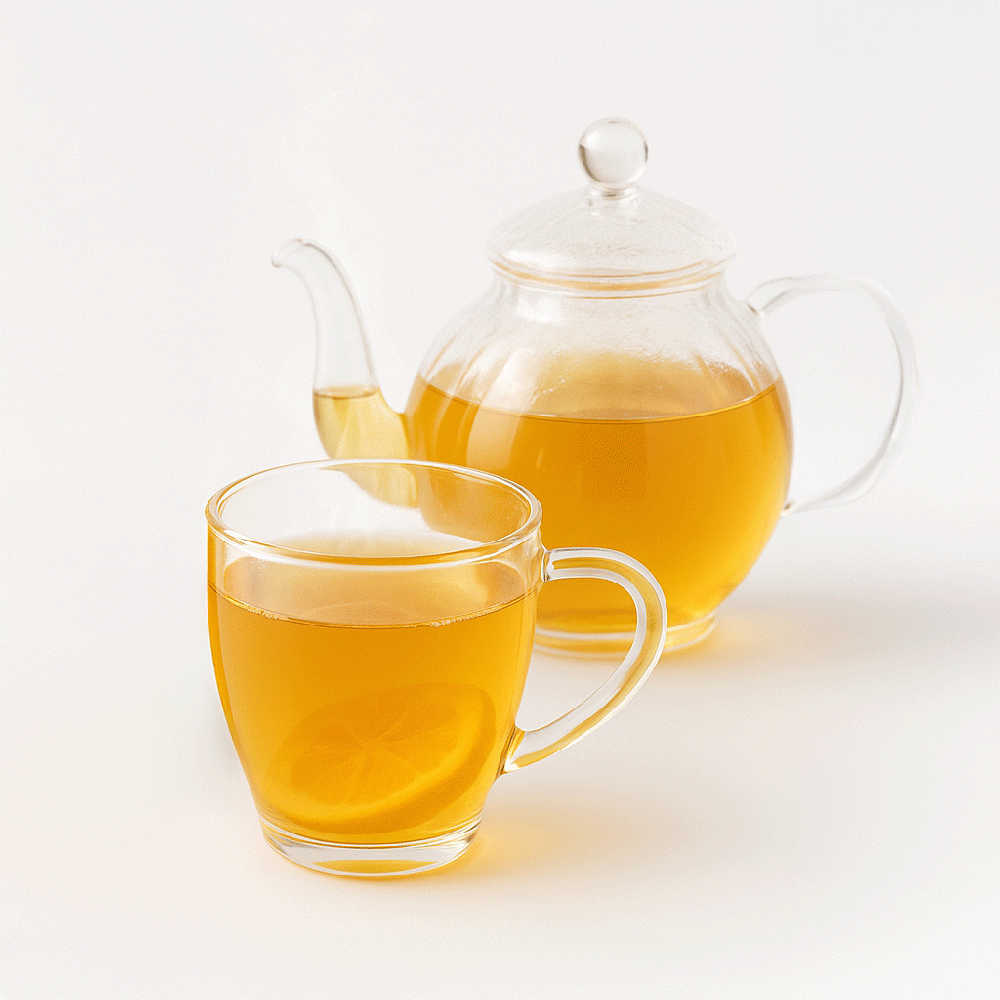 用柚子蜜和蜂蜜漬薑片製成的特製飲料
