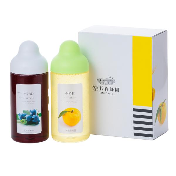 [Gift Set] Fruit Juice & Honey (500g) × 2 bottles (Yuzu, Blueberry)