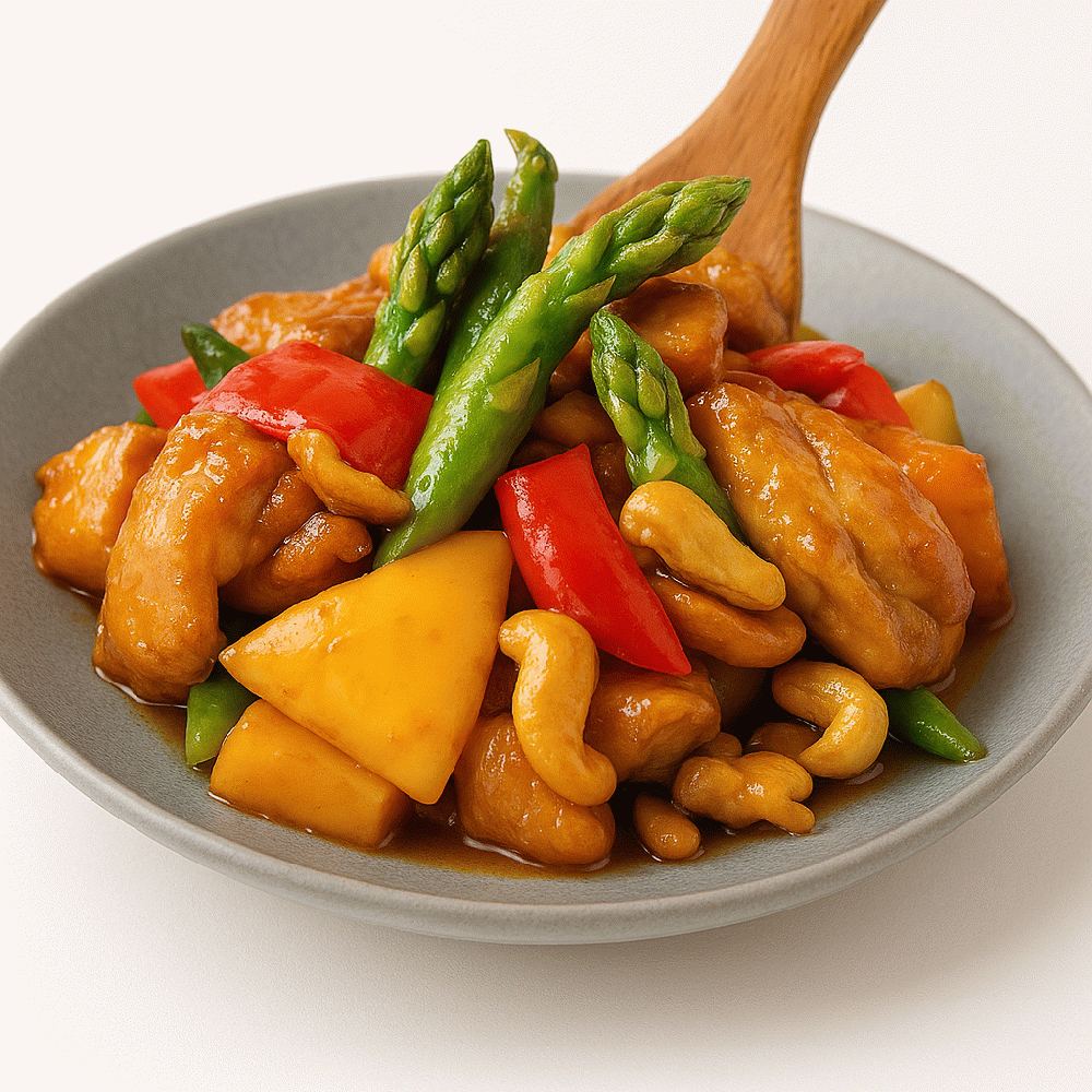 蠔油炒雞肉和夏季蔬菜