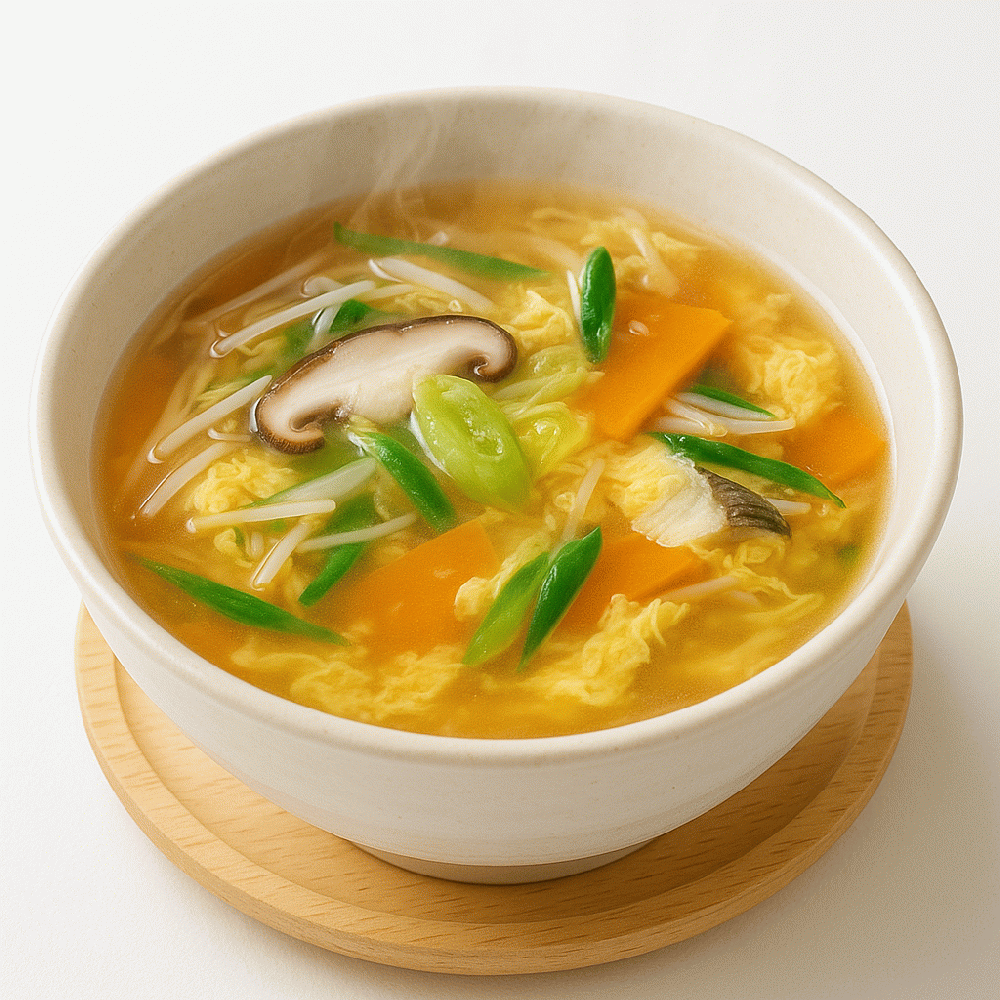 Honey Vinegar and nutritious egg and vegetable soup
