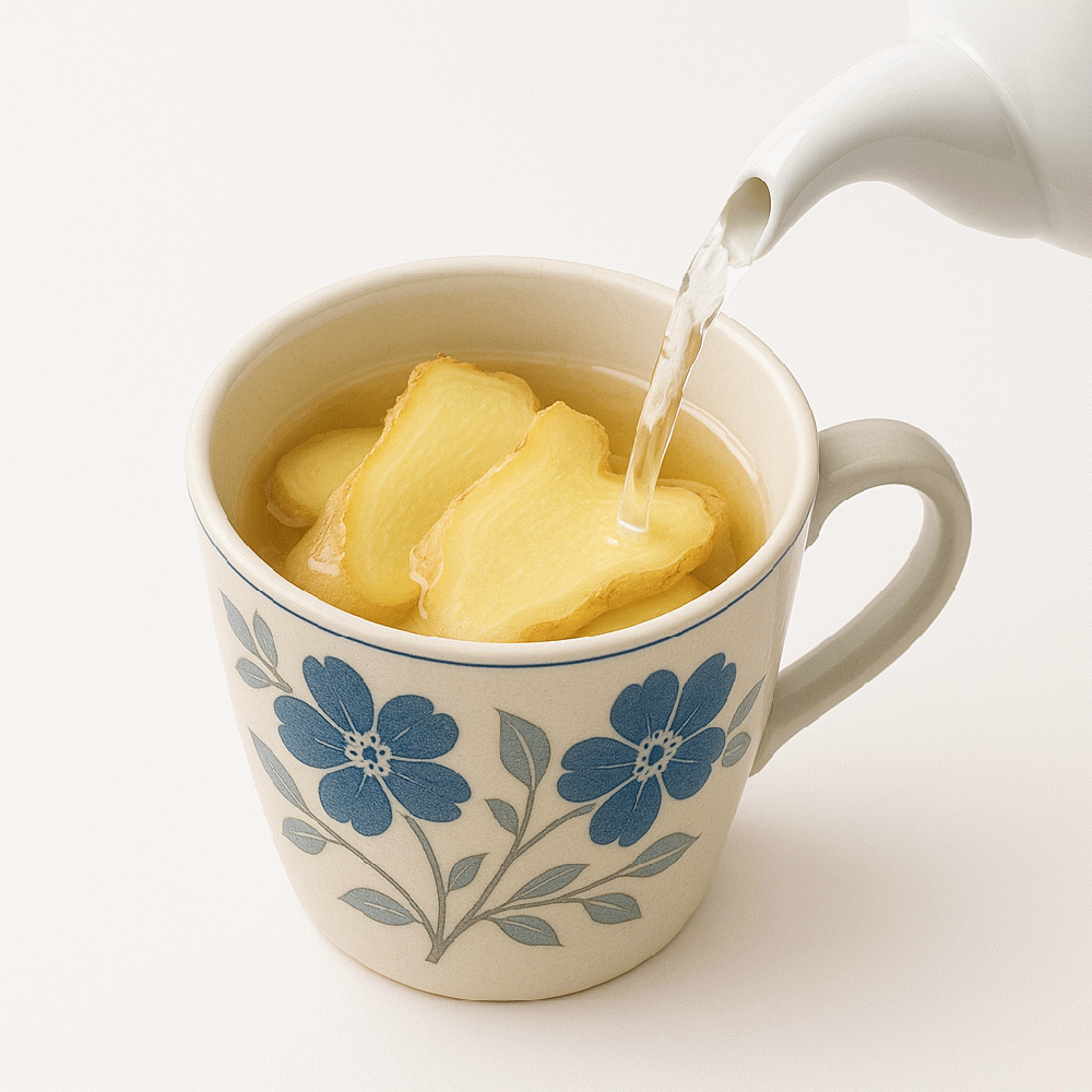 Warm ginger tea