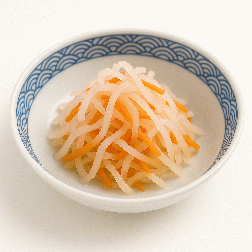 Red and white pickled vegetables
