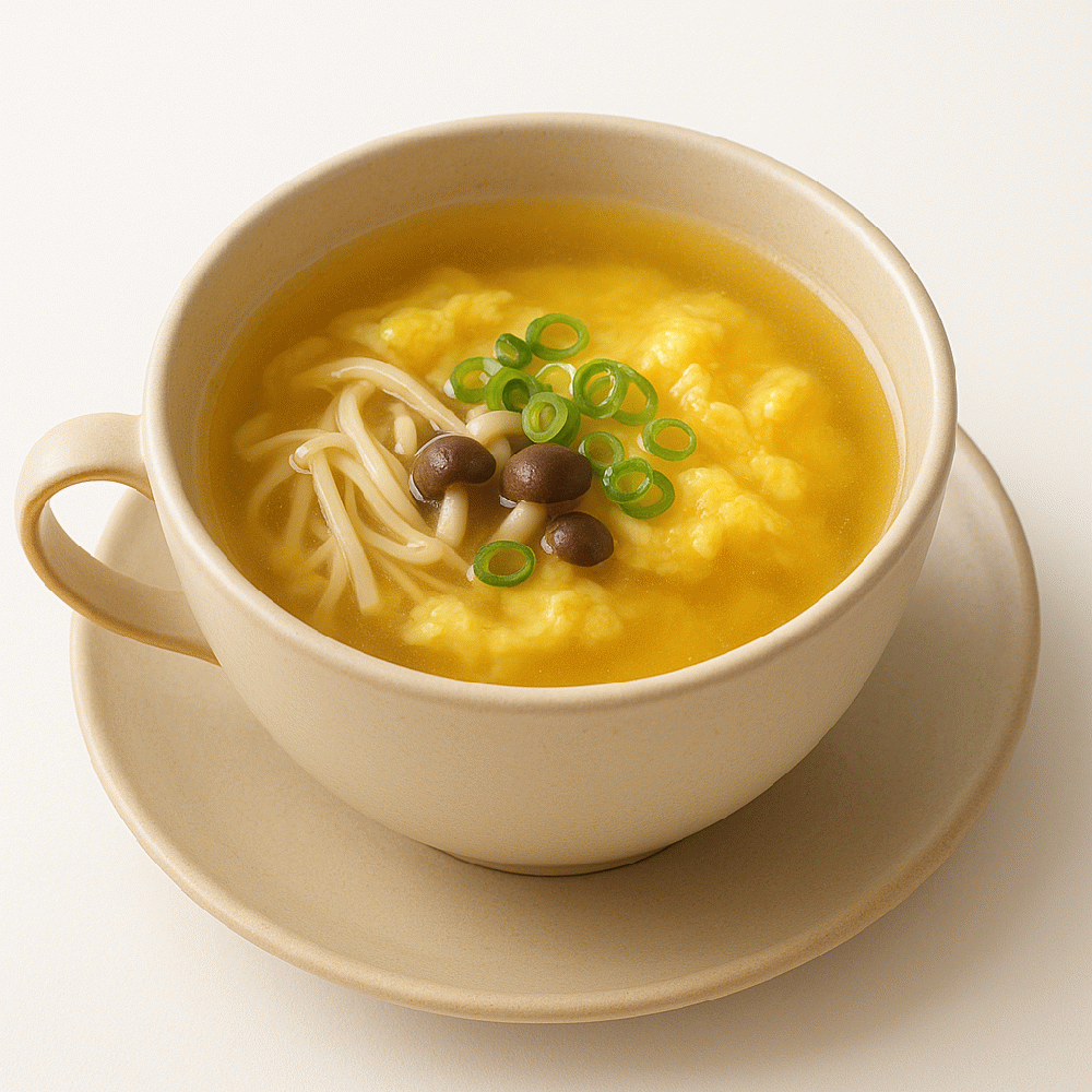 Egg and mushroom ginger soup