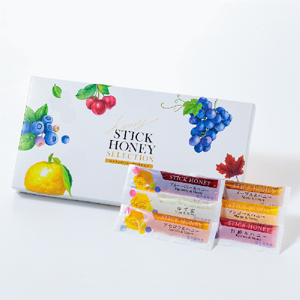 6-Flavor Stick Honey Selection (15g×12 sticks)