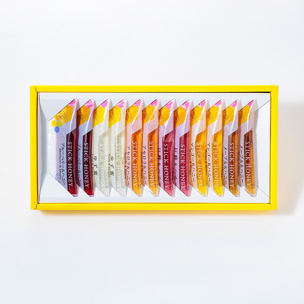 6-Flavor Stick Honey Selection (15g×12 sticks)