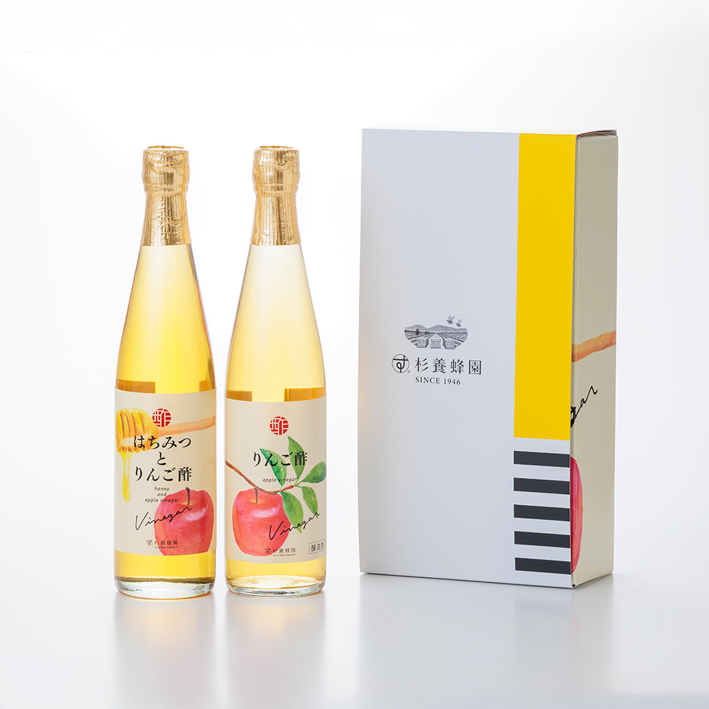 Vinegar 2 bottles set (Honey and Apple Vinegar / Apple Vinegar)