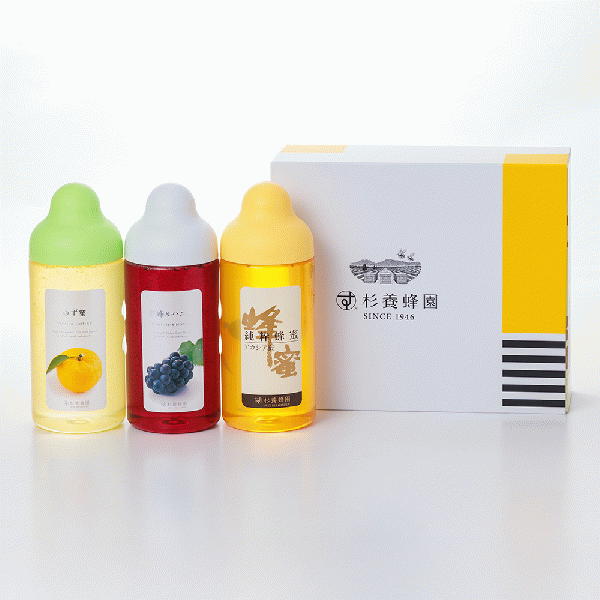 3-bottle gift set (Yuzu/Kyoho grapes/ Acacia Honey)