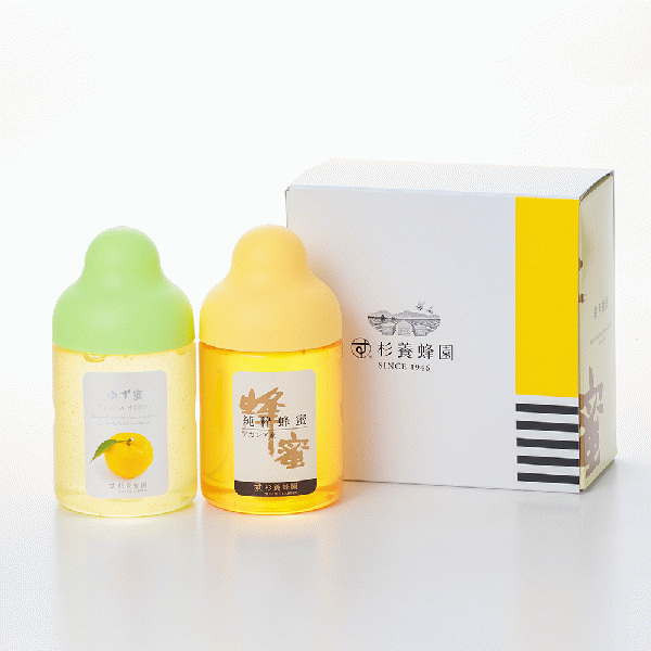 [Gift Set] Yuzu & Honey (300g) × 1 bottle, plus Acacia Honey- Made in Hungary (300g / poly) ×1 bottle