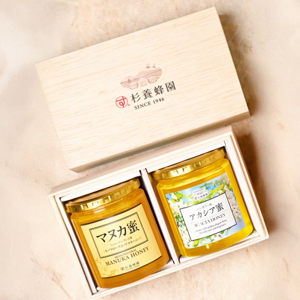 [Gift Set] Manuka Honey (500g/jar) x 1 + Acacia Honey (500g/jar) x 1 (wooden box) WMA105