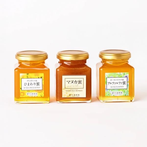 [Gift Set] Sunflower Honey (200g/jar) x 1 + Manuka Honey (200g/jar) x 1 + Alfalfa Honey (200g/jar) x 1