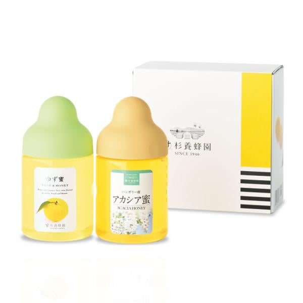 [Gift Set] Yuzu & Honey (300g) × 1 bottle, plus Acacia Honey- Made in Hungary (300g / poly) ×1 bottle