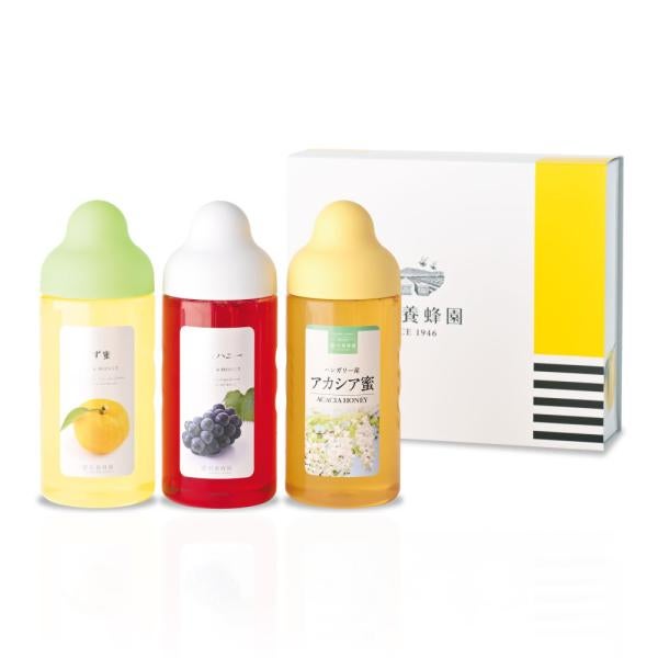 [Gift Set] Fruit Juice & Honey (500g) ｘ2 (Yuzu, Kyoho Grape) + Acacia Honey (500g/poly) x 1 