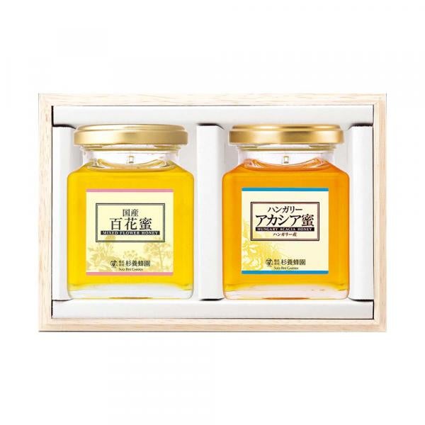 국산 백화 꿀 / 아카시아 꿀 (200g) 2 개 세트 (나무 상자 포함) HWA200