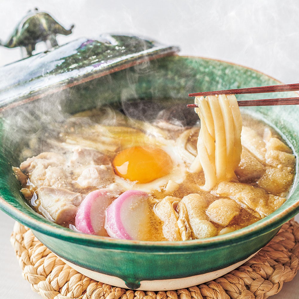 Miso-boiled udon noodles made with Ginger Pickled in Honey ginger