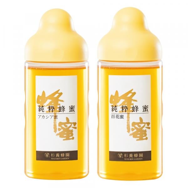 Made in Japan honey Taste-test Set Acacia Honey & Wild Flower Honey (500g/ Plastic Container) * Acacia Honey is available as a single item or as a set, limited to 3 per person, once per time