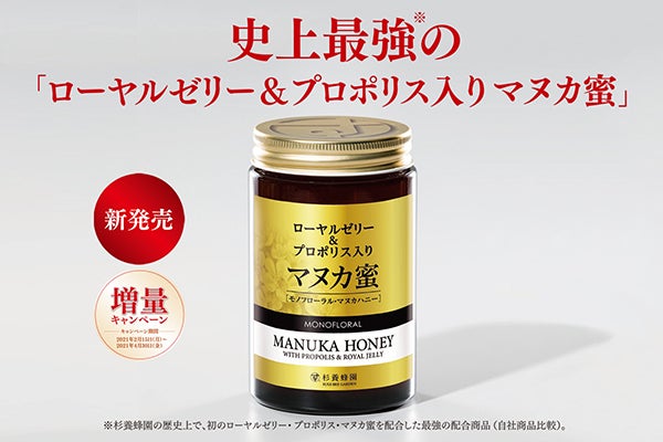 杉養蜂園のマヌカハニー増量キャンペーン