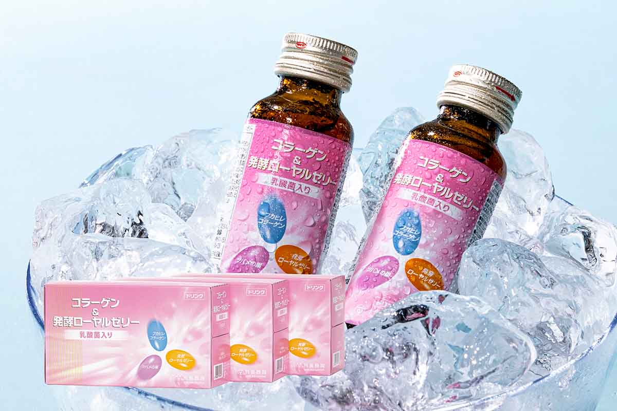 Collagen &amp; fermented Royal Jelly Drink Gold drink extra campaign